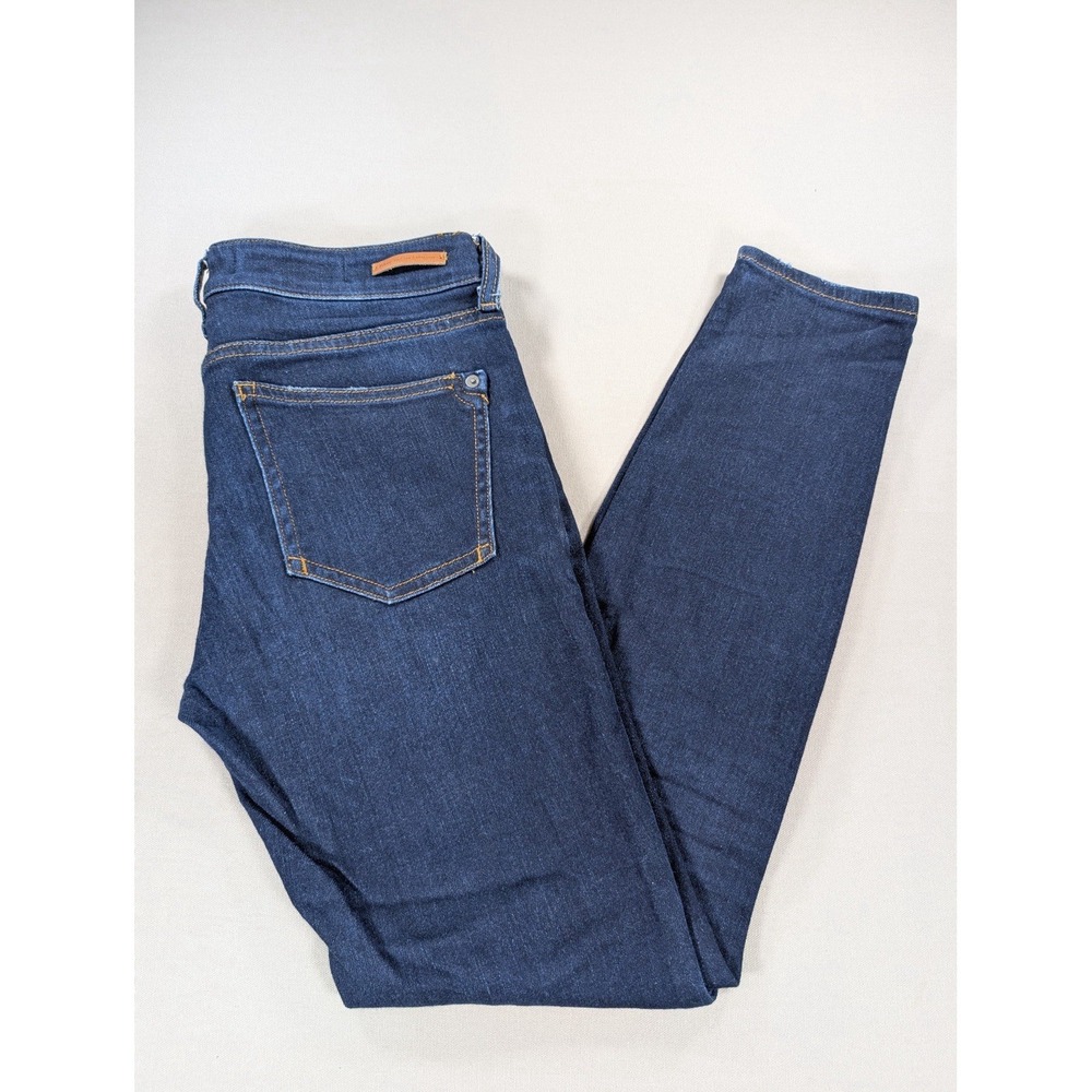 Pilcro Jeans Women 28 Anthropologie Denim Mid Rise Skinny Dark Wash Stretch